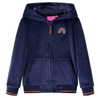 Bluza dziecięca z kapturem, motyw tęczy, granatowa, 104 Lumarko!