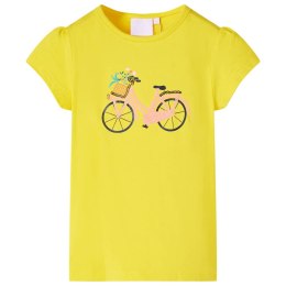 Koszulka dziecięca z nadrukiem roweru, żółta, 104 Lumarko!