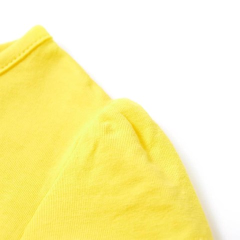 Koszulka dziecięca z nadrukiem roweru, żółta, 128 Lumarko!