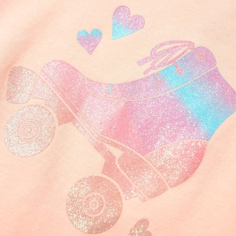 Koszulka dziecięca z nadrukiem wrotki, jasny pomarańcz, 128 Lumarko! #