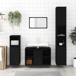 3-cz zestaw mebli łazienkowych, czarny, materiał drewnopochodny Lumarko!