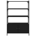 3-poziomowy regał na książki, czarny, 70x30x109,5 cm Lumarko!