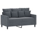 Sofa 2-osobowa, ciemnoszary, 120 cm, tapicerowana aksamitem Lumarko!