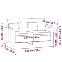 Sofa 2-osobowa, ciemnoszary, 120 cm, tapicerowana aksamitem Lumarko!