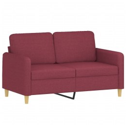 Sofa 2-osobowa, winna czerwień, 120 cm, tapicerowana tkaniną Lumarko!