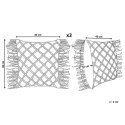 2 bawełniane poduszki dekoracyjne makrama 40 x 40 cm różowe YANIKLAR Lumarko!