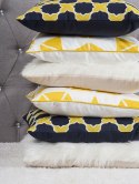 2 poduszki dekoracyjne w marokańską koniczynę 45 x 45 cm żółto-niebieskie MUSCARI Lumarko!
