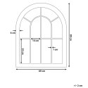 Metalowe lustro ścienne okno 69 x 88 cm beżowe EMBRY Lumarko!