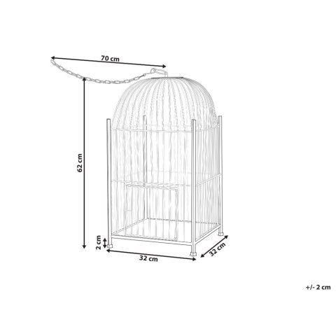 Lampion metalowy 62 cm postarzany złoty COMOROS