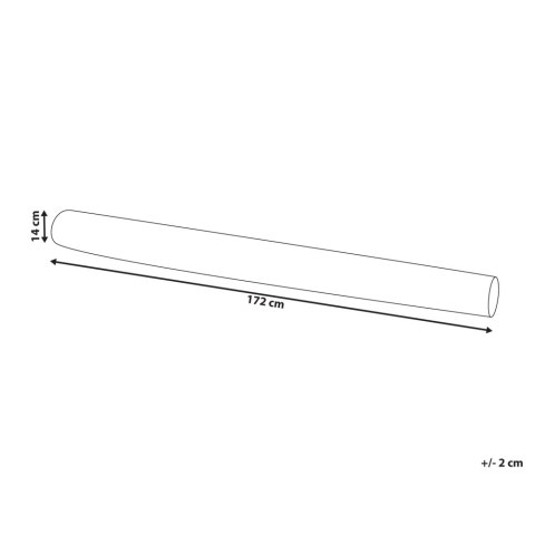 Poduszka dekoracyjna teddy 172 x 14 cm szara GLADIOLUS
