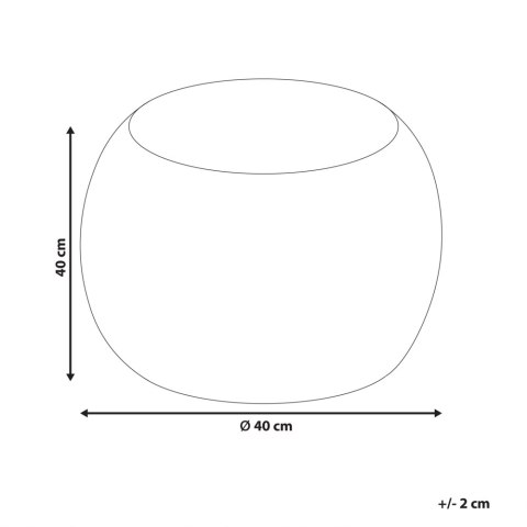 Puf bawełniany ø 40 cm beżowy ARPATU