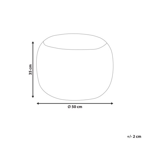 Puf ogrodowy ⌀ 50 cm granatowy z beżowym KAWAN