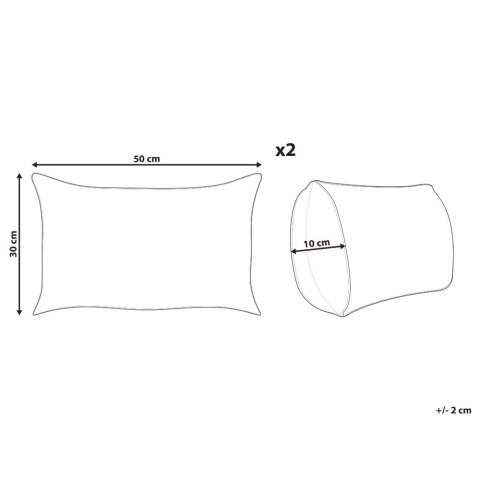 2 bawełniane poduszki dekoracyjne w gepardy 30 x 50 cm żółte ARALES