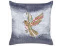 2 welurowe poduszki dekoracyjne w kolibra 45 x 45 cm szare RUELLIA Lumarko!
