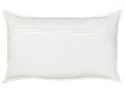 Bawełniana poduszka dekoracyjna haftowana w liście 30 x 50 cm biała ze złotym NERIUM Lumarko!