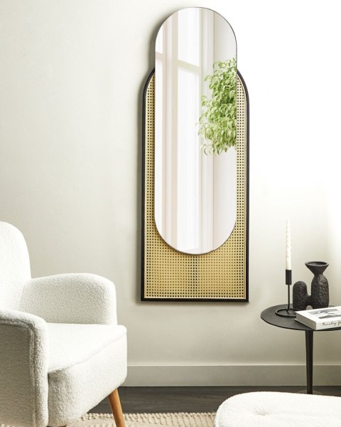 Lustro ścienne rattanowe 53 x 143 cm jasne NEVERS