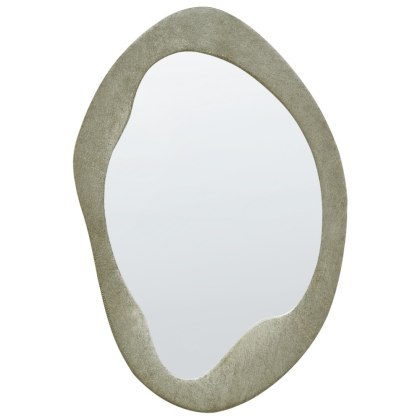 Lustro ścienne welurowe 59 x 90 cm zielone LENAX