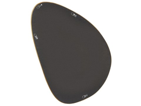 Lustro ścienne welurowe 61 x 91 cm żółte VENAS