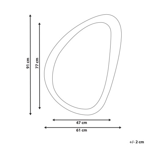 Lustro ścienne welurowe 61 x 91 cm żółte VENAS