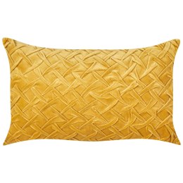 Welurowa poduszka dekoracyjna 30 x 50 cm żółta CHOISYA Lumarko!