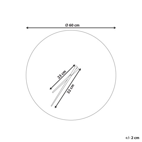 Zegar ścienny ø 60 cm jasne drewno CABIC