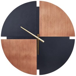Zegar ścienny ø 60 cm jasne drewno z czarnym ARAMON Lumarko!
