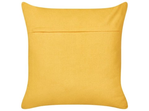 2 bawełniane poduszki dekoracyjne motyw tęczy 45 x 45 cm żółte LEEA