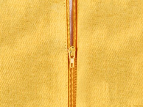 2 bawełniane poduszki dekoracyjne motyw tęczy 45 x 45 cm żółte LEEA