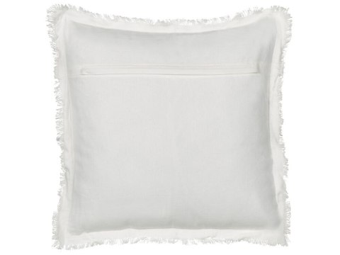 2 bawełniane poduszki dekoracyjne w kwiaty 45 x 45 cm białe z szarym LIVISTONA