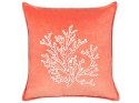 2 poduszki dekoracyjne w koralowce welurowe 45 x 45 cm czerwone NORI Lumarko!