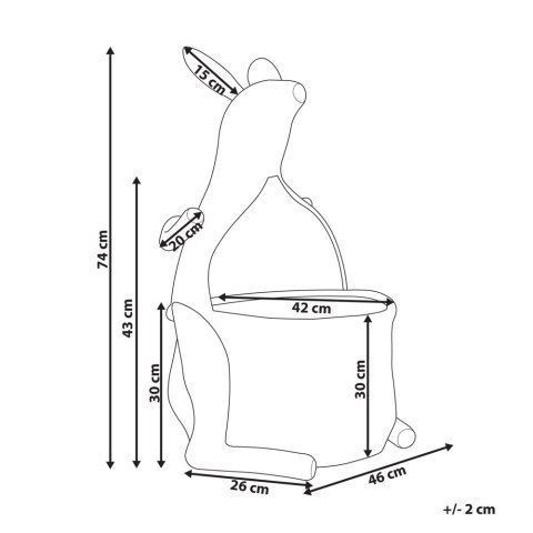 Kosz pleciony kangur rattanowy biały KAPITI