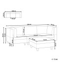 Sofa modułowa 3-osobowa z otomaną ciemnoszara UNSTAD Lumarko!