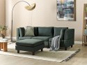 Sofa modułowa 3-osobowa z otomaną ciemnozielona UNSTAD Lumarko!