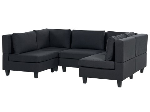 Sofa modułowa 5-osobowa czarna UNSTAD