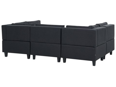 Sofa modułowa 5-osobowa czarna UNSTAD