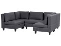 Sofa modułowa 5-osobowa z otomaną ciemnoszara UNSTAD Lumarko!