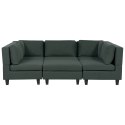 Sofa modułowa 5-osobowa z otomaną ciemnozielona UNSTAD Lumarko!