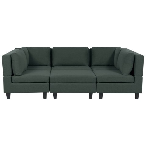 Sofa modułowa 5-osobowa z otomaną ciemnozielona UNSTAD Lumarko!