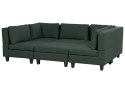 Sofa modułowa 5-osobowa z otomaną ciemnozielona UNSTAD Lumarko!