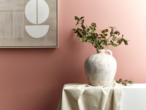 Wazon dekoracyjny z terakoty 31 cm biały IPOH