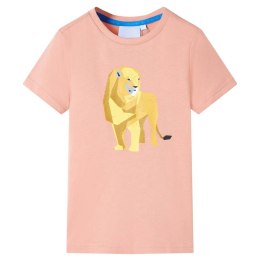 Koszulka dziecięca z lwem, jasny pomarańcz, 116 Lumarko!