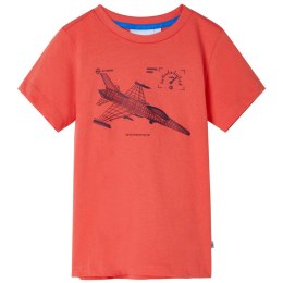 Koszulka dziecięca z nadrukiem myśliwca, jasnoczerwona, 104 Lumarko!