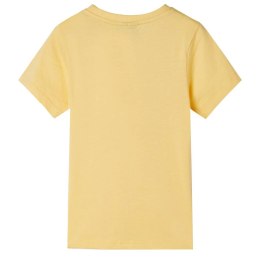Koszulka dziecięca z nadrukiem rekina, żółta, 128 Lumarko!