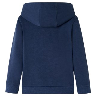 Bluza dziecięca z kapturem, granatowy melanż i pomarańcz, 128 Lumarko!