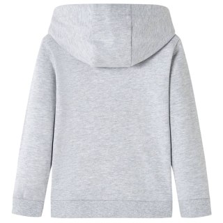 Bluza dziecięca z kapturem, szary melanż i pomarańcz, 104 Lumarko!