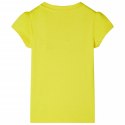 Koszulka dziecięca, półrękawki, cekinowy napis, jaskrawożółta, 104 Lumarko!