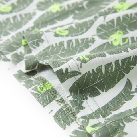 Koszulka dziecięca z nadrukiem liści, ecru i ciemny bluszcz, 104 Lumarko!