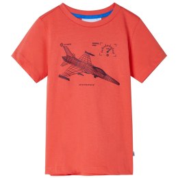Koszulka dziecięca z nadrukiem myśliwca, jasnoczerwona, 92 Lumarko!