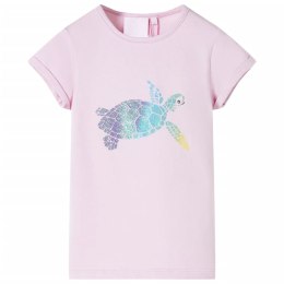 Koszulka dziecięca z nadrukiem żółwia, liliowa, 116 Lumarko!