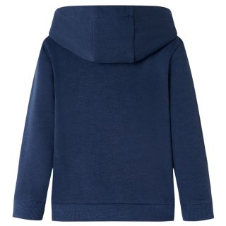 Bluza dziecięca z kapturem, granatowy melanż i pomarańcz, 140 Lumarko!